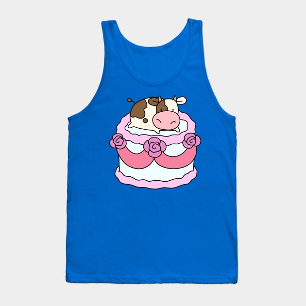 Birthday Cake Spotted Cow Tank Top by saradaboru